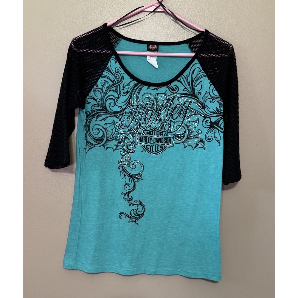 Women's Harley Davidson Long Sleeve Shirt Size M #1090